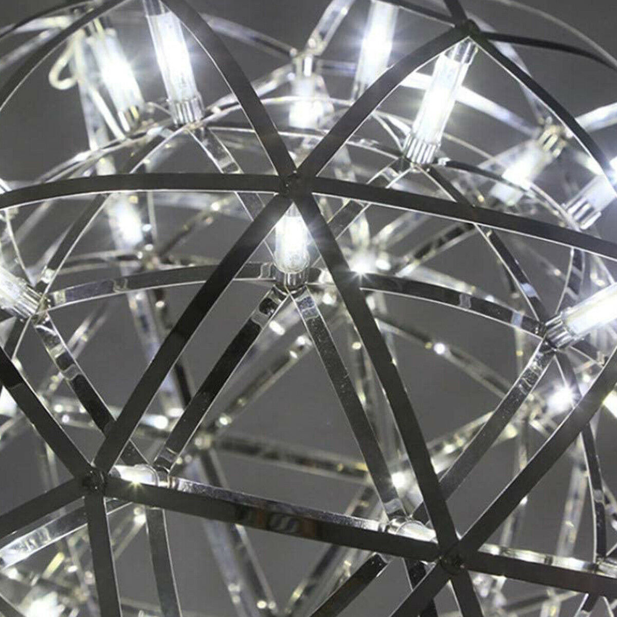 Firework Starburst Chandelier Chrome Silver Cool White Cool / Warm White XXXXL - 150cm