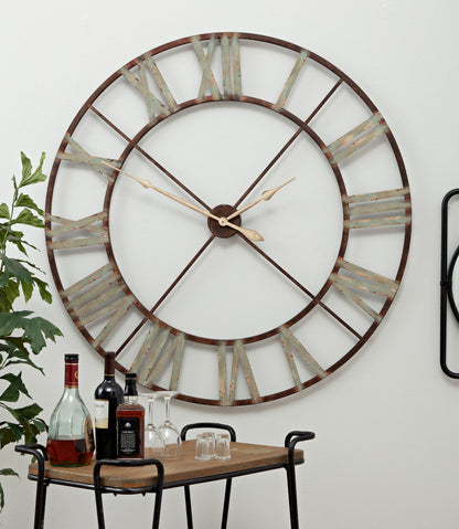 Oversized Vintage Iron Cut Out Wall Clock 120cm