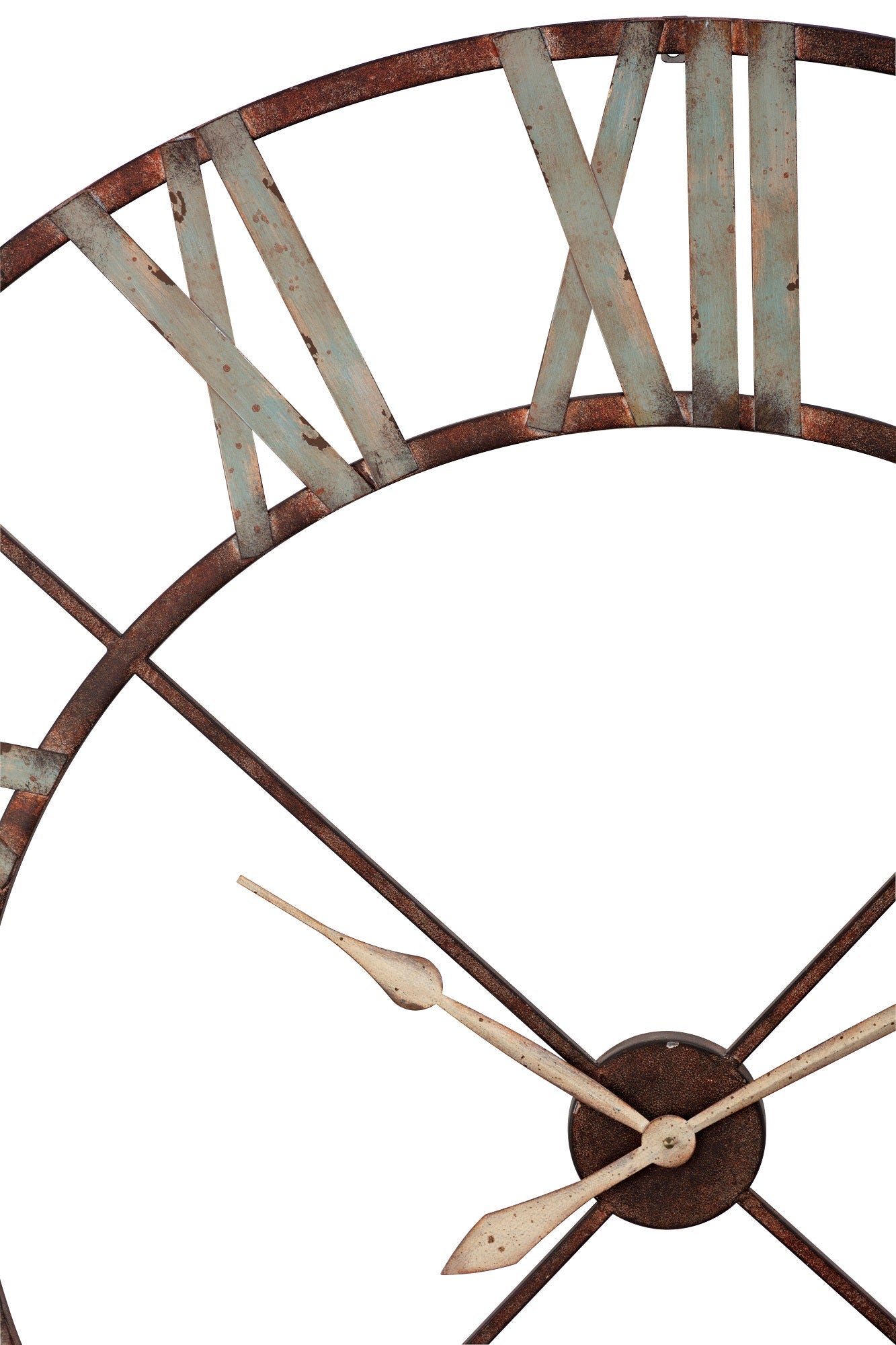 Oversized Vintage Iron Cut Out Wall Clock 120cm