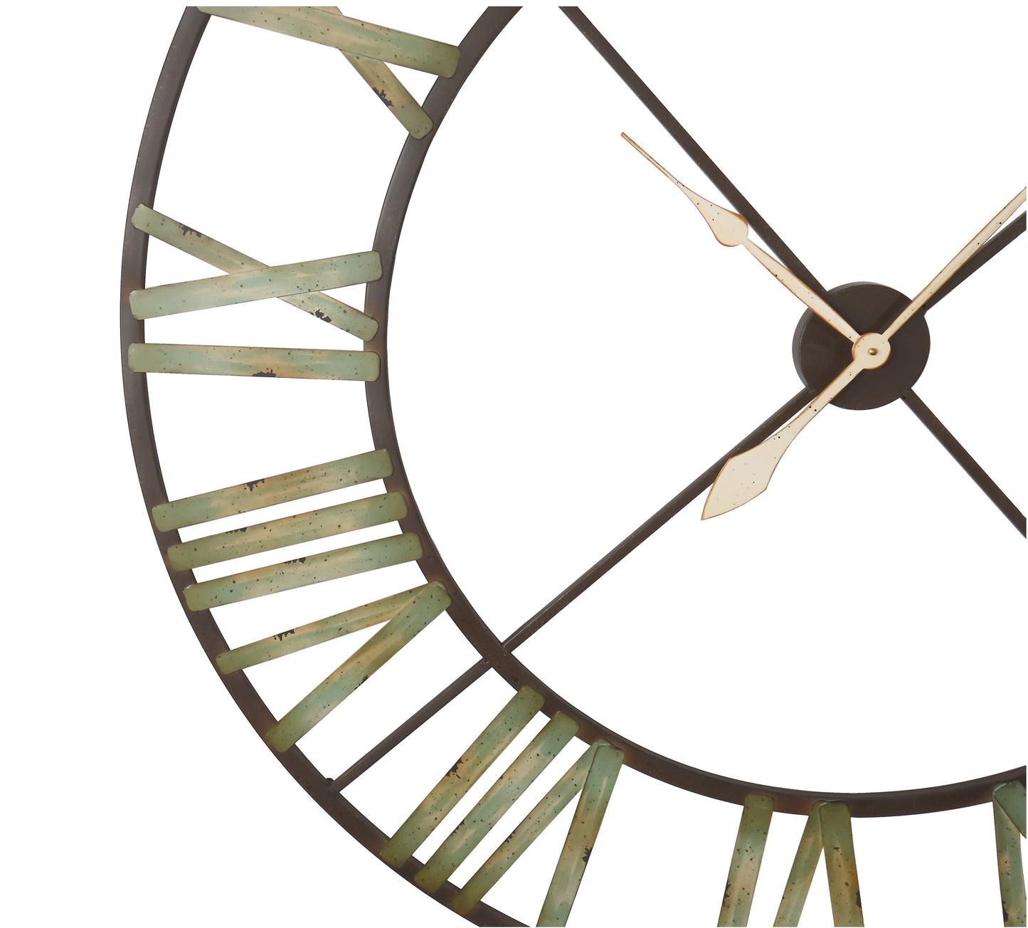 Oversized Vintage Iron Cut Out Wall Clock 120cm