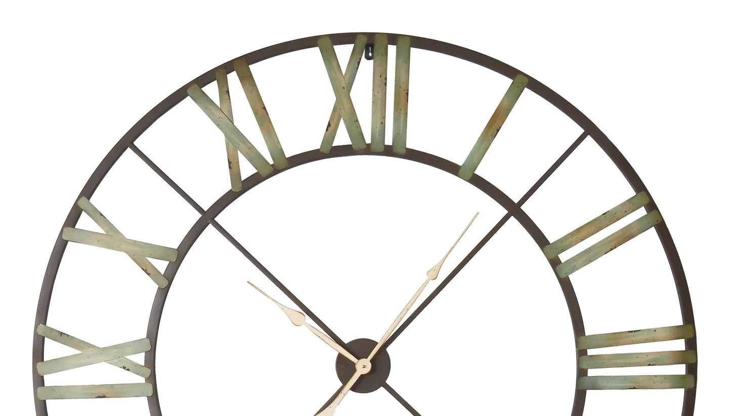 Oversized Vintage Iron Cut Out Wall Clock 120cm