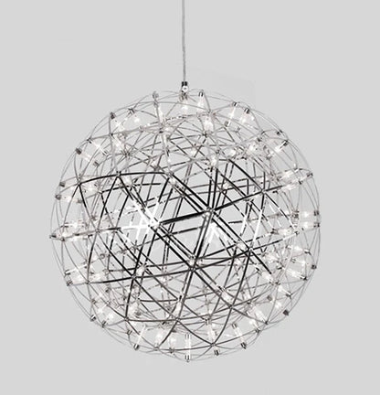 Firework Starburst Chandelier Chrome Fawkes Silver / Gold Pendant - Various Sizes