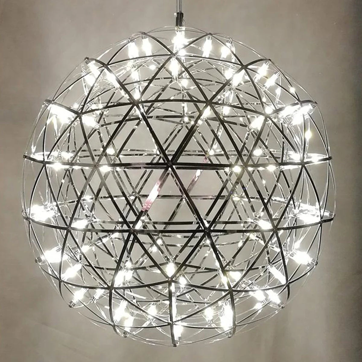 Firework Starburst Chandelier Chrome Fawkes Silver / Gold Pendant - Various Sizes