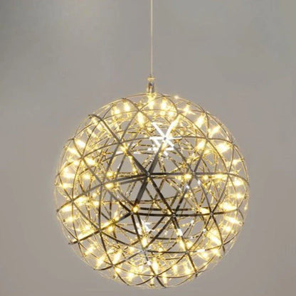Firework Starburst Chandelier Chrome Fawkes Silver / Gold Pendant - Various Sizes