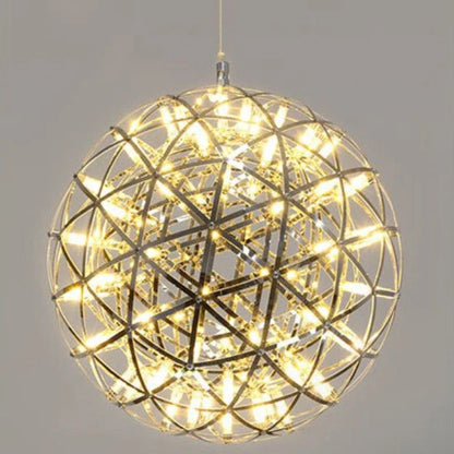 Firework Starburst Chandelier Chrome Fawkes Silver / Gold Pendant - Various Sizes