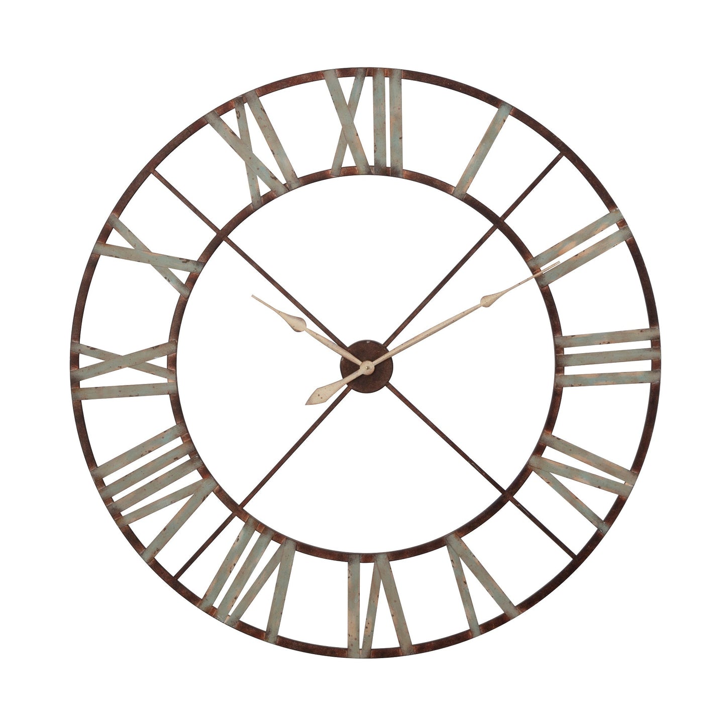 Oversized Vintage Iron Cut Out Wall Clock 120cm