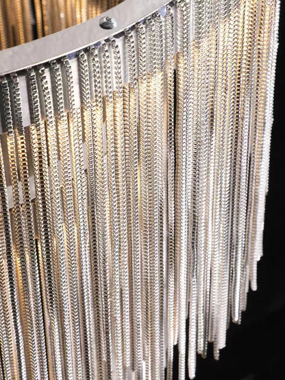 Silver Waterfall Chain Pendant Ceiling Light