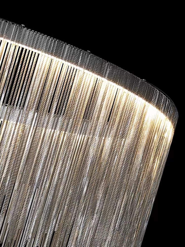 Silver Waterfall Chain Pendant Ceiling Light