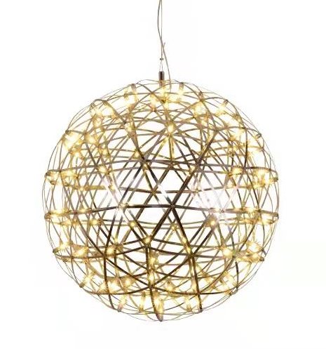 Firework Starburst Chandelier Chrome Fawkes Silver / Gold Pendant - Various Sizes