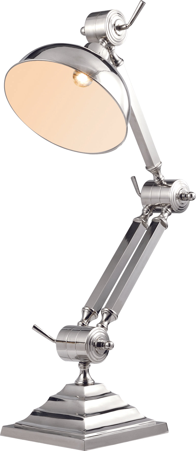 Paulo Nickel Angled Table Lamp Extra Large