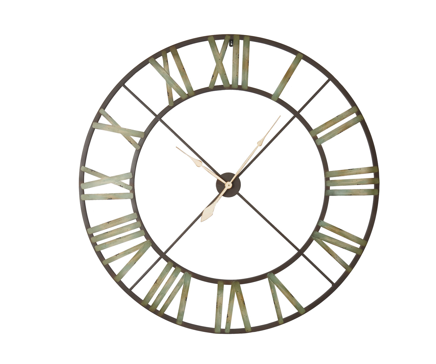 Oversized Vintage Iron Cut Out Wall Clock 120cm