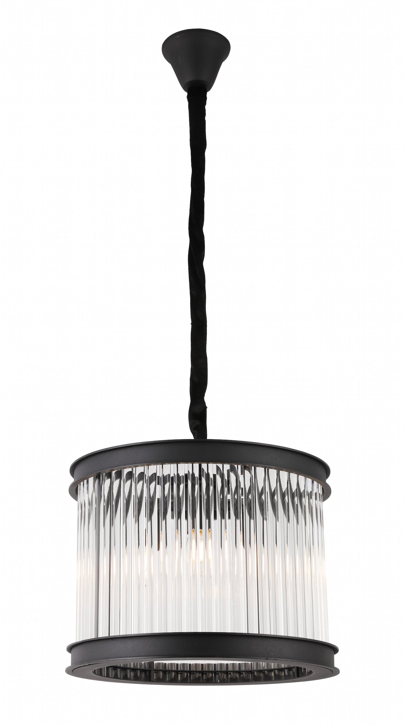 Sand Black Crystal Rods Chandelier