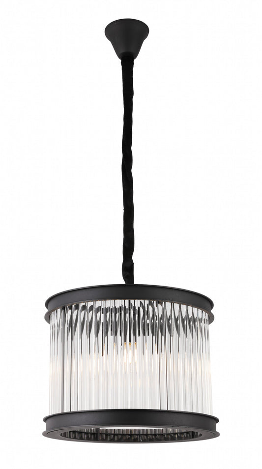 Sand Black Crystal Rods Chandelier