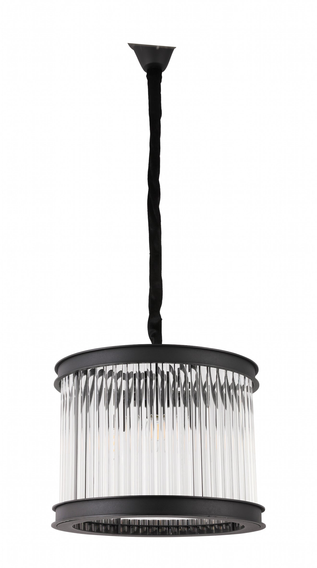 Sand Black Crystal Rods Chandelier