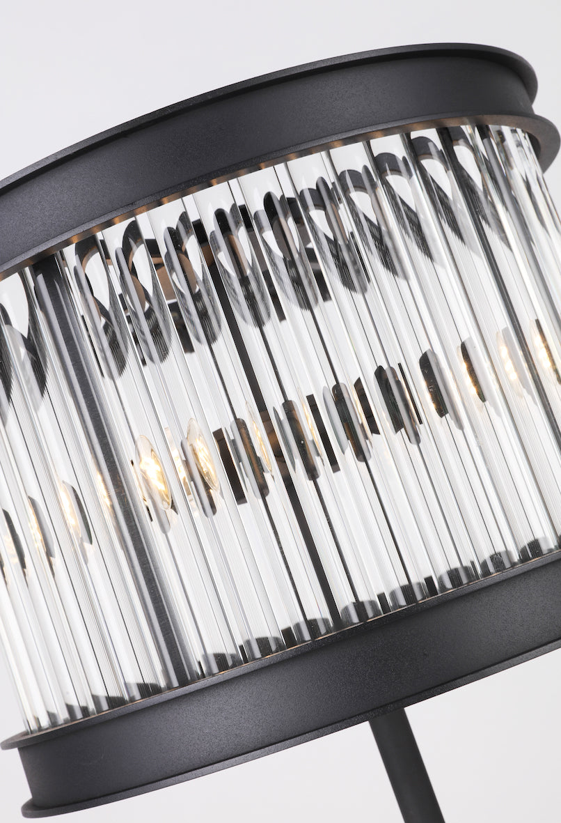 Sand Black Crystal Rods Table Lamp