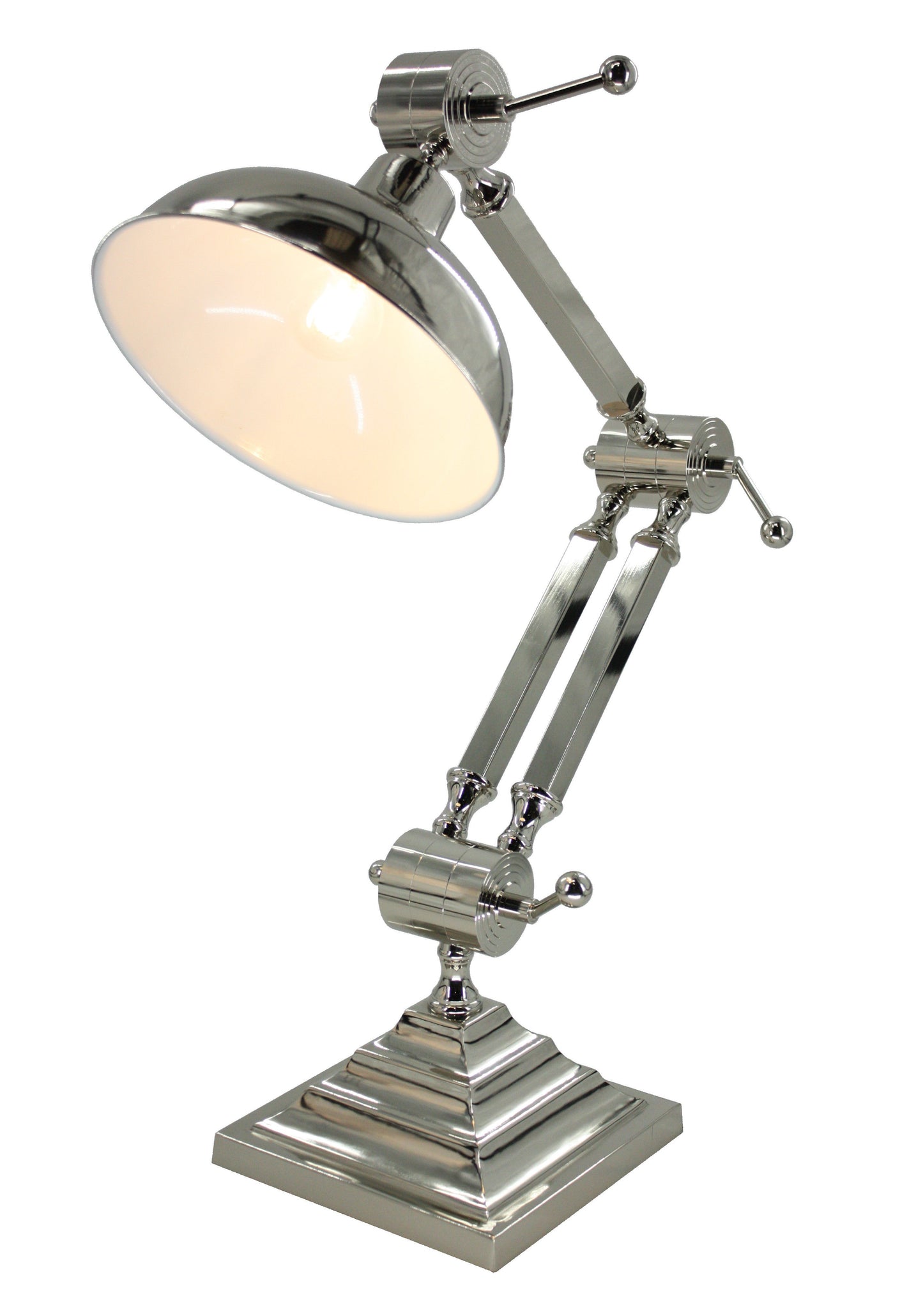 Paulo Nickel Angled Table Lamp Extra Large