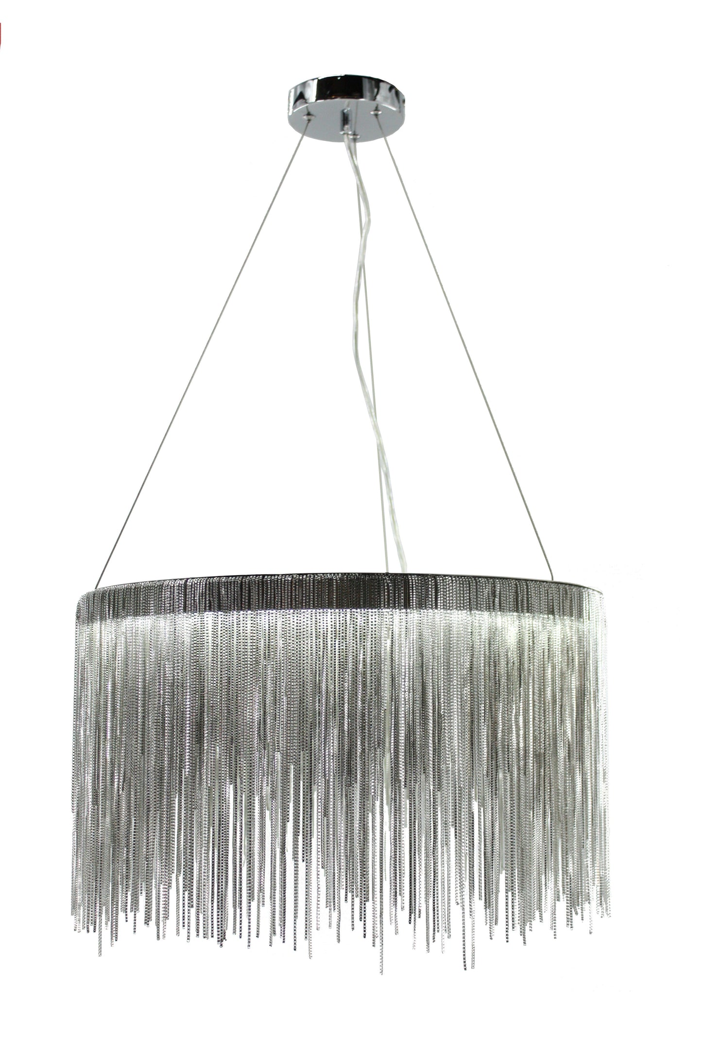 Silver Waterfall Chain Pendant Ceiling Light
