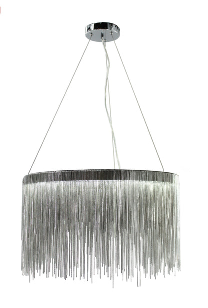 Silver Waterfall Chain Pendant Ceiling Light