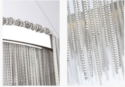 Silver Waterfall Chain Pendant Ceiling Light