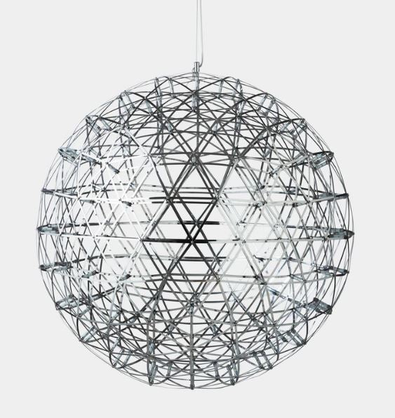 Firework Starburst Chandelier Chrome Silver Cool White XXL - 100cm