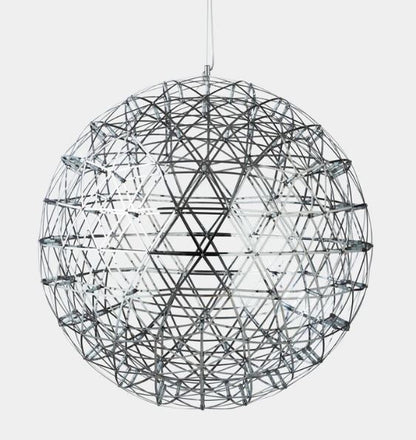 Firework Starburst Chandelier Chrome Silver Cool White XXL - 100cm