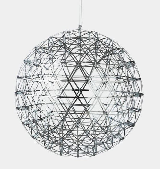 Firework Starburst Chandelier Chrome Silver Cool White XXL - 100cm