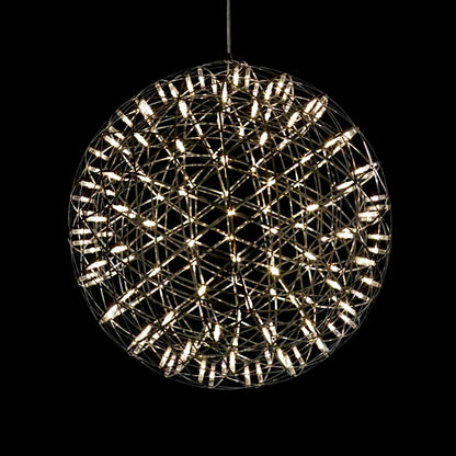Firework Starburst Chandelier Chrome Silver Cool White Large - 60cm