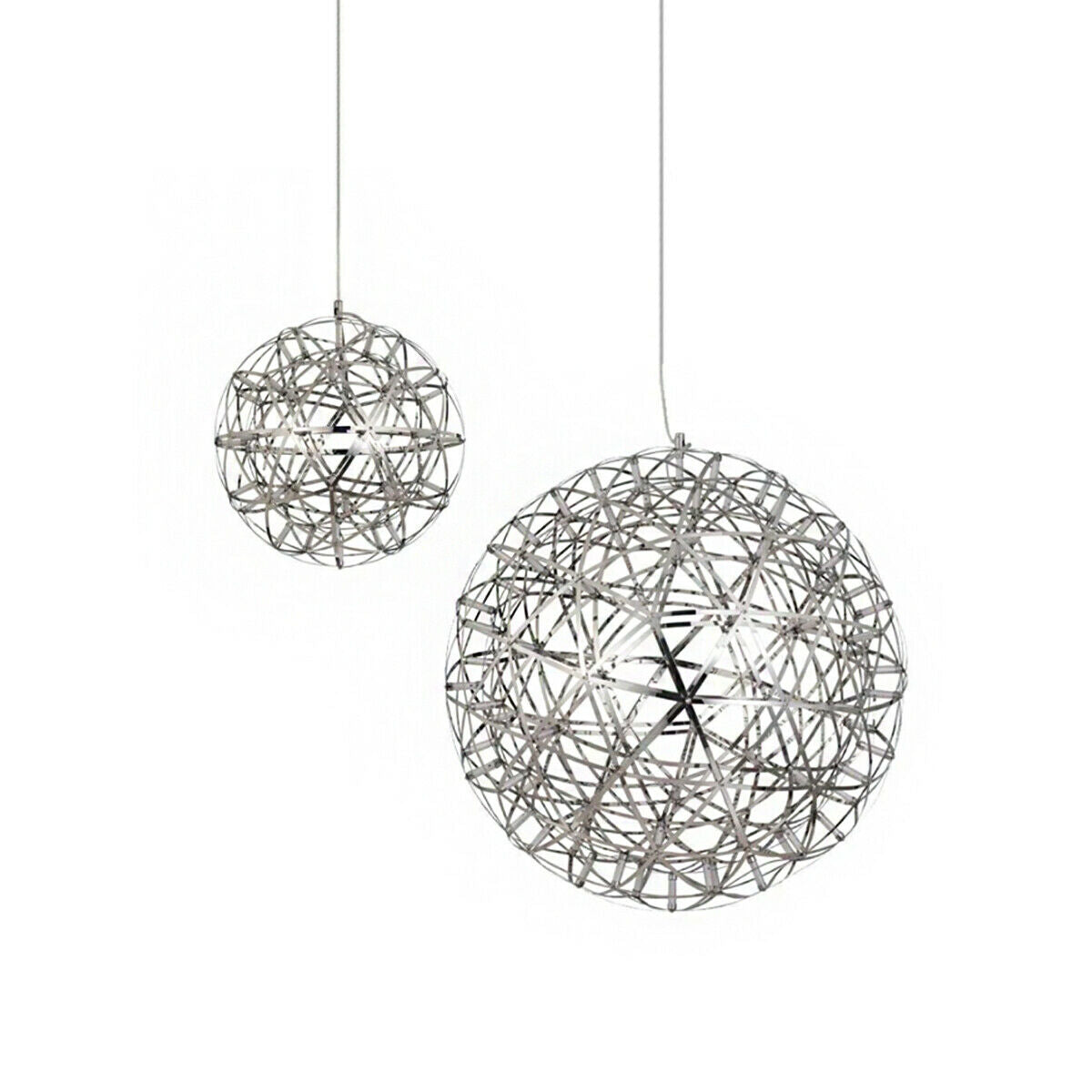 Firework Starburst Chandelier Chrome Fawkes Silver / Gold Pendant - Various Sizes
